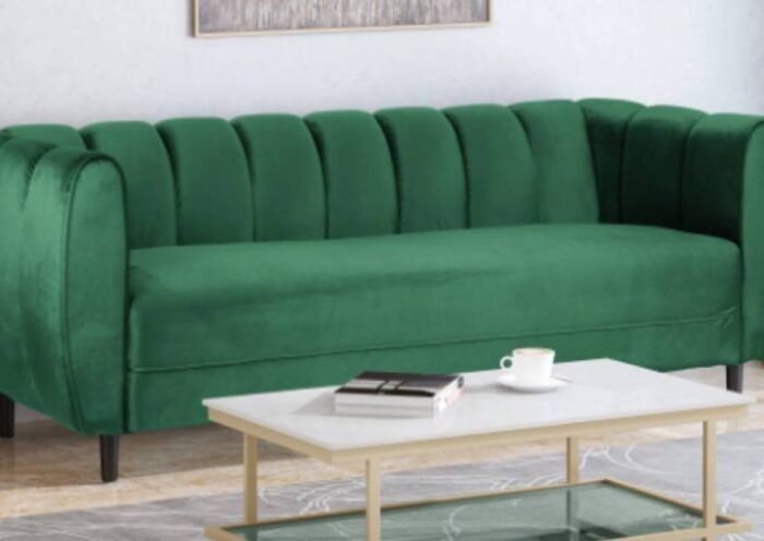 Yuma Modern Velvet 3-Seater Sofa