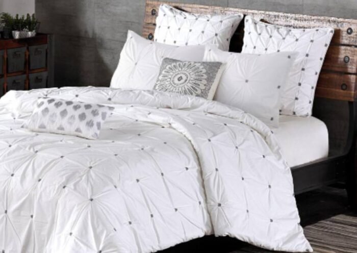 INK+IVY Imani Chenille Cotton Duvet Cover Set in Ivory