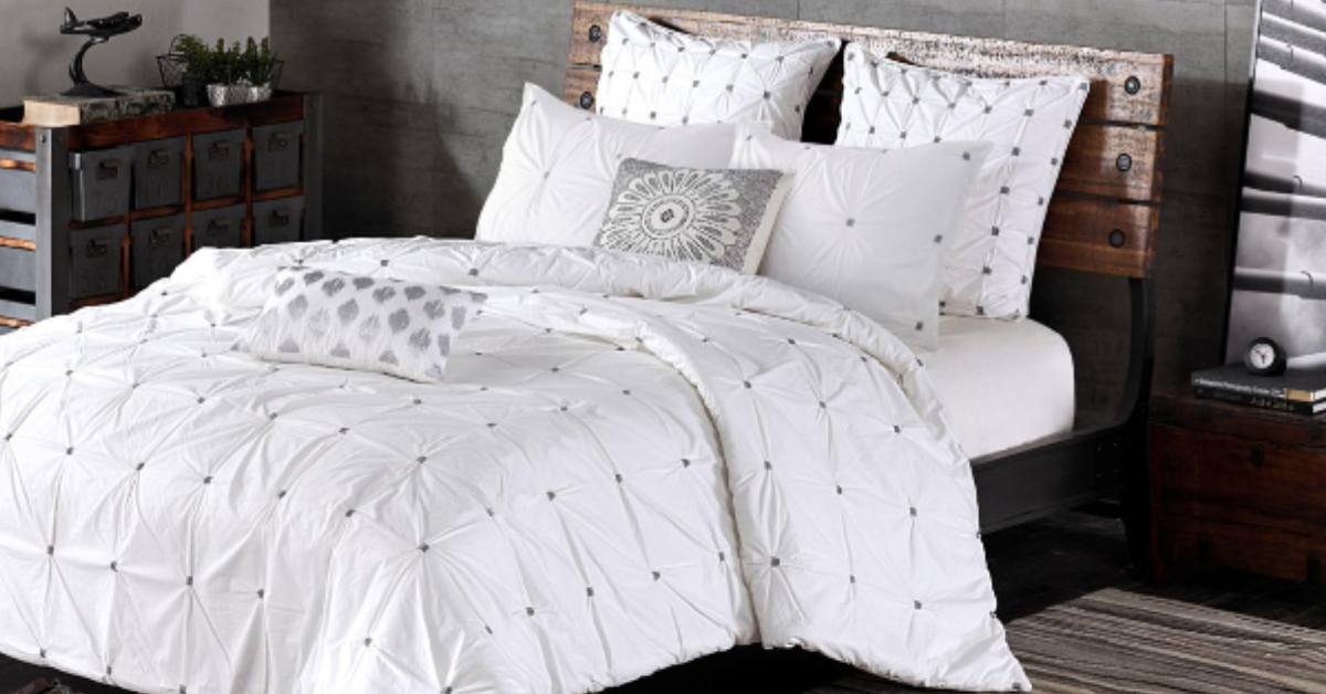 INK+IVY Imani Chenille Cotton Duvet Cover Set in Ivory